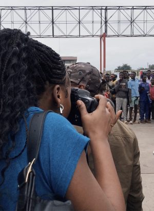 Female Photographer in Cotonou.